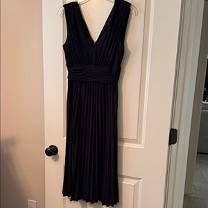 Jessica Howard Navy Pleated Cocktail Dress
